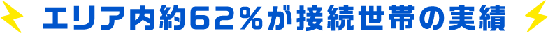 エリア内約62%が接続世帯の実績